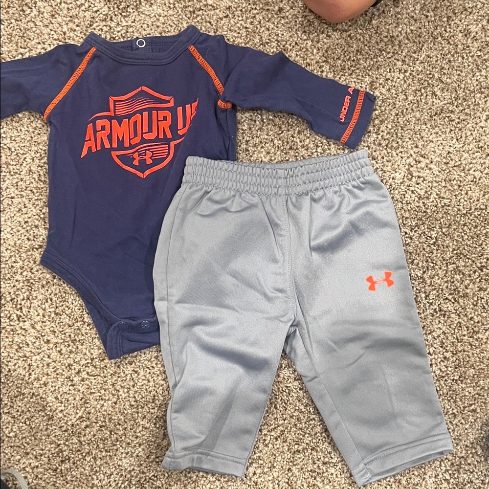 Under Armour Navy and Gray Baby Outfit